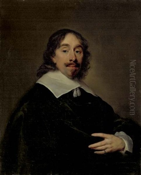 Portrait Of Thomas Cletcher Oil Painting by Cornelis Jonson Van Ceulen