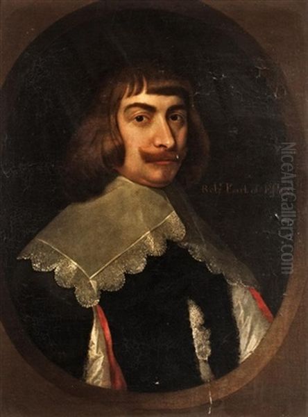 Portrait Of Robert Devereux, 3rd Earl Of Essex Oil Painting by Cornelis Jonson Van Ceulen