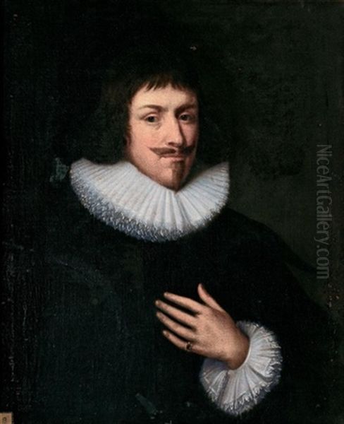 Portrait Of Sir Norton Knatchbull, 1st Bt Oil Painting by Cornelis Jonson Van Ceulen