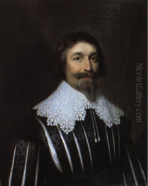 Portrait Of Sir William Campion Of Combwell Oil Painting by Cornelis Jonson Van Ceulen