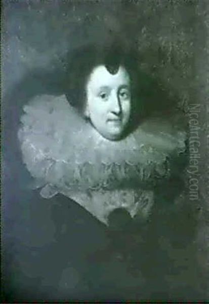 Lady Catherine Croke Oil Painting by Cornelis Jonson Van Ceulen