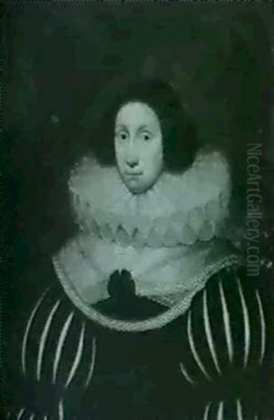 Portrait Of Lady Heath Oil Painting by Cornelis Jonson Van Ceulen