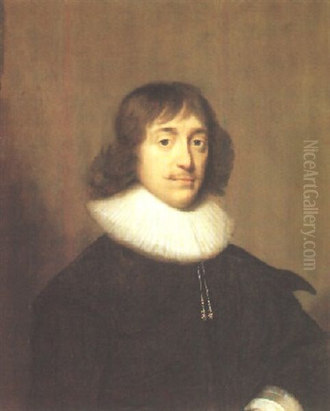 Portrait Of Sir Richard Fanshawe Oil Painting by Cornelis Jonson Van Ceulen