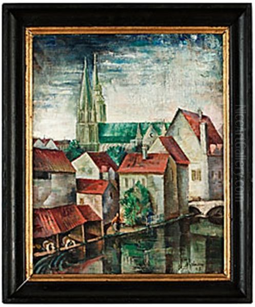 Katedralen I Chartres Oil Painting by Erik Joensson