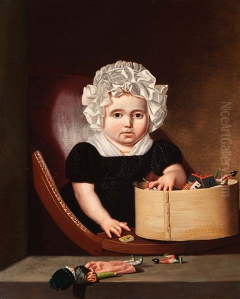 Portrait Of A Child Oil Painting by Jan Lodewijk Jonxis