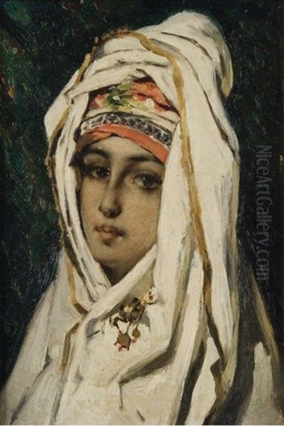 Portrait De Rosalie V. D. Stappen En Costume Oriental Oil Painting by Eugene Joors