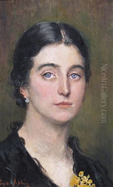 Untitled (self Portrait?) Oil Painting by Louise Jopling