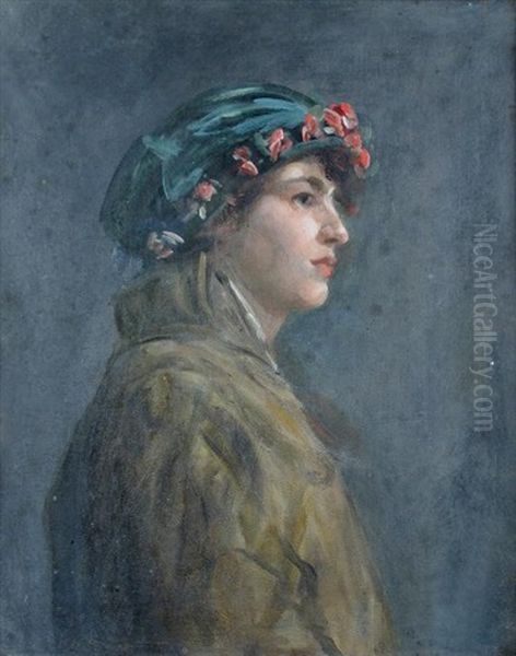 Portrait Of A Scottish Girl Oil Painting by Louise Jopling