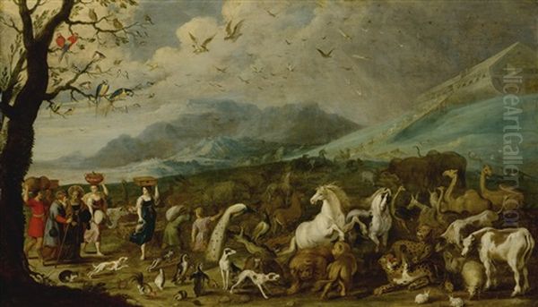 Entry Into Noah's Ark Oil Painting by Hans Jordaens III