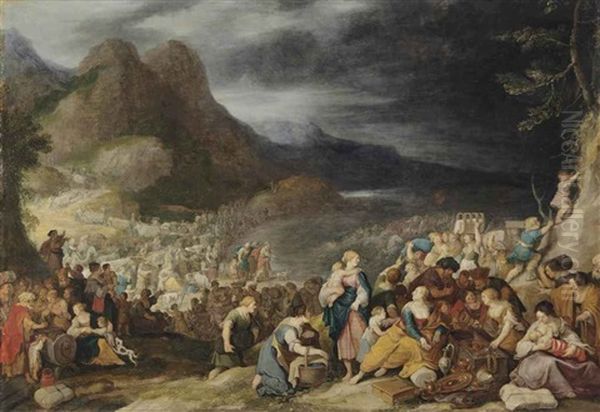 The Crossing Of The Red Sea Oil Painting by Hans Jordaens III