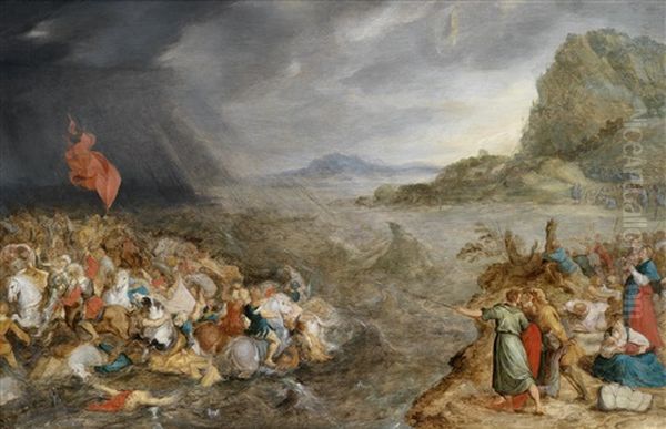 Die Vernichtung Der Agypter Im Roten Meer (buch Exodus, 2. Buch Mose) Oil Painting by Hans Jordaens III