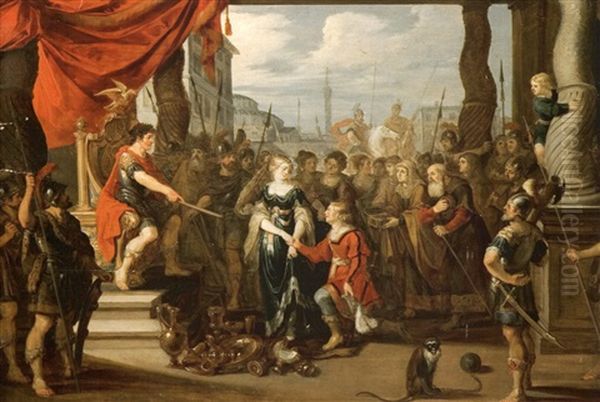 La Continence De Scipion Oil Painting by Hans Jordaens III