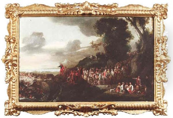 Moses Fuhrt Die Israeliten Durch Das Rote Meer Oil Painting by Hans Jordaens III