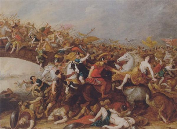 The Battle Of The Amazons by Hans Jordaens III