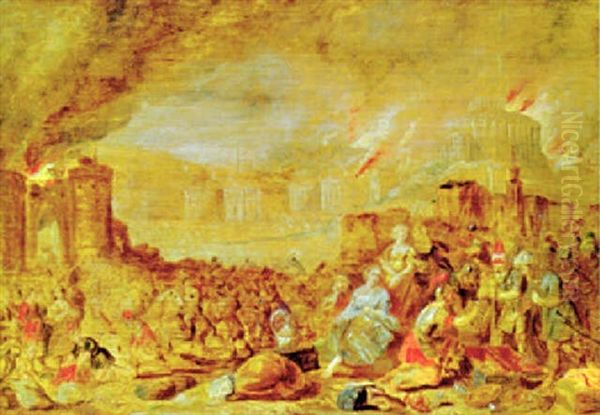 Nebuzardanes Beschenkt Jeremiah Nach Der Zerstorung Jerusalems Oil Painting by Hans Jordaens III