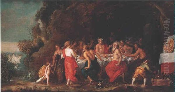 Le Banquet De Neptune by Hans Jordaens III