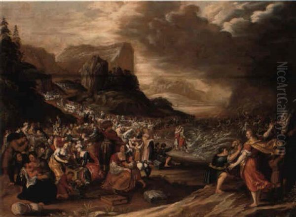 The Destruction Of Pharaoh's Army In The Red Sea Oil Painting by Hans Jordaens III