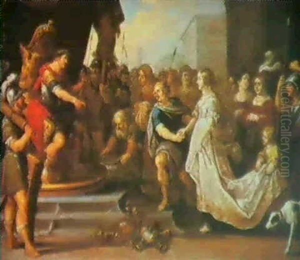 The Continence Of Scipio Oil Painting by Hans Jordaens III