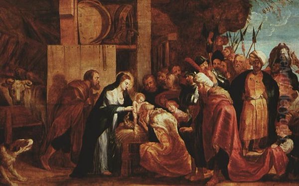 The Adoration Of The Magi Oil Painting by Hans Jordaens III