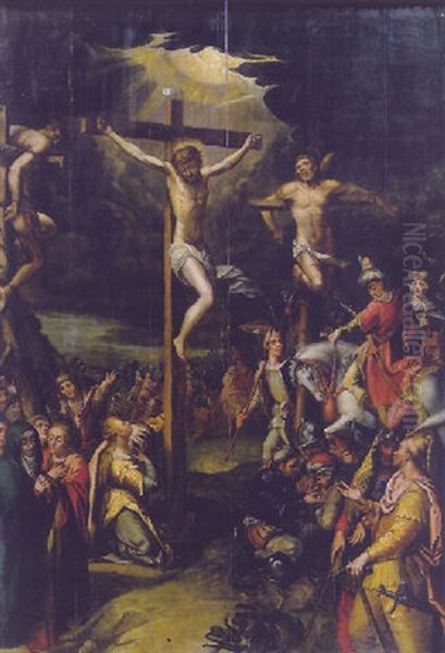 The Crucifixion Oil Painting by Hans Jordaens the Elder