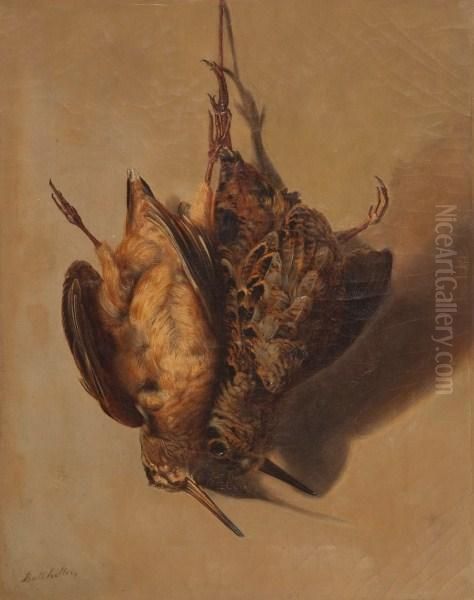 Hanging Woodcock Oil Painting by Frederick Stone Batcheller