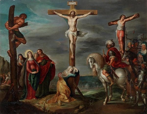 The Crucifixion Oil Painting by Hans (Potlepel) Jordaens