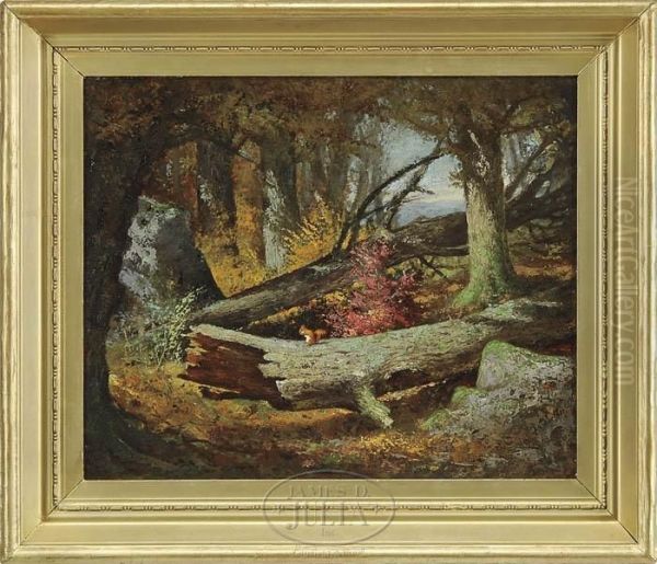 A Squirrel's World Oil Painting by Frederick Stone Batcheller