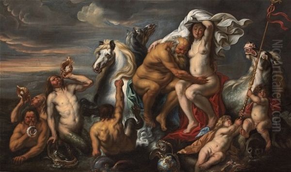 Neptuno Y Anfitrite Oil Painting by Jacob Jordaens