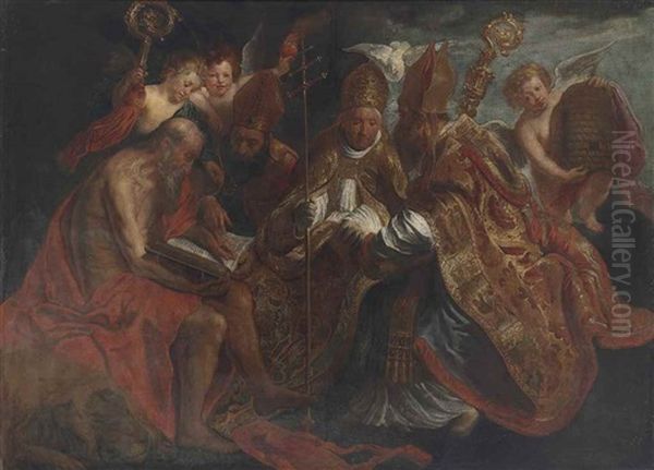 The Four Doctors Of The Church Oil Painting by Jacob Jordaens