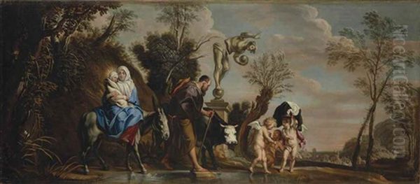 La Fuite En Egypte Oil Painting by Jacob Jordaens