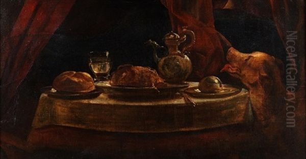 Bodegon Con Perro Oil Painting by Jacob Jordaens