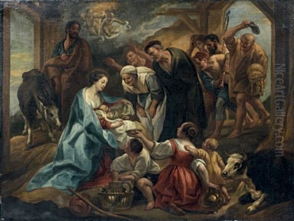 L'adoration Des Bergers Oil Painting by Jacob Jordaens