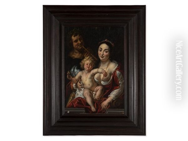 Venus And Cupid Oil Painting by Jacob Jordaens