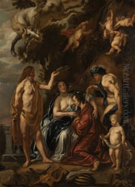 La Inspiracion Poeta Oil Painting by Jacob Jordaens