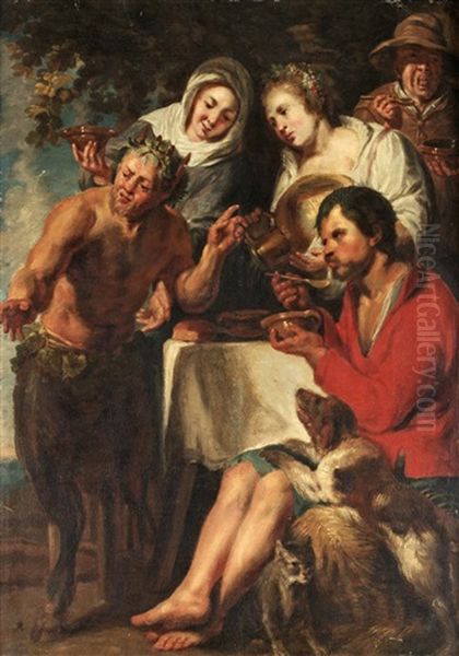 Satyr I Bondefamilj by Jacob Jordaens