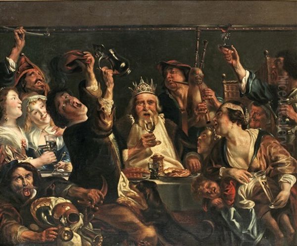 Konungarnas Skal Oil Painting by Jacob Jordaens