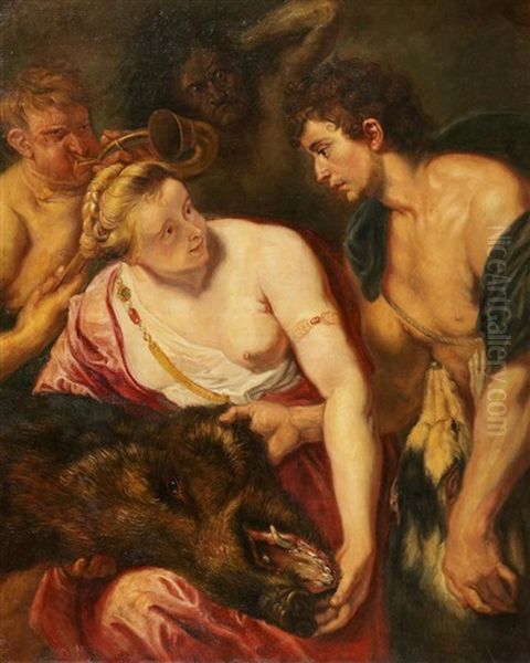 Nach Der Wildschweinjagd Oil Painting by Jacob Jordaens