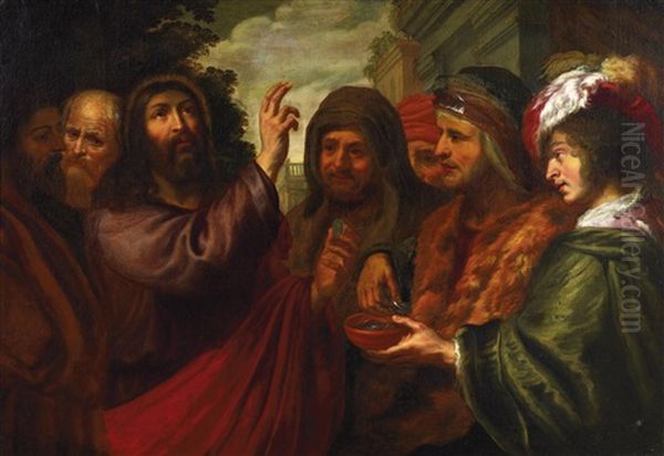 Der Zinsgroschen Oil Painting by Jacob Jordaens