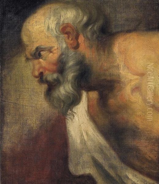 Kopfstudie Eines Evangelisten Oil Painting by Jacob Jordaens