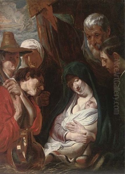 The Adoration Of The Shepherds Oil Painting by Jacob Jordaens