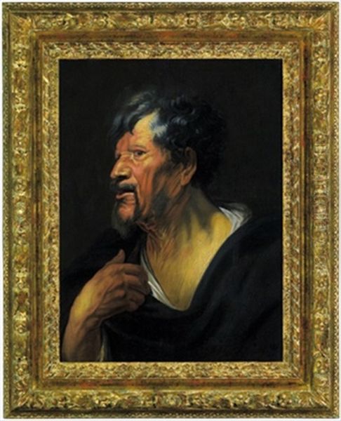 Bildnis Des Abraham Graepheus Oil Painting by Jacob Jordaens