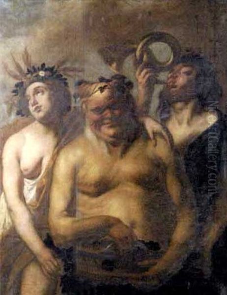 Flore, Silene Et Zephyr Oil Painting by Jacob Jordaens