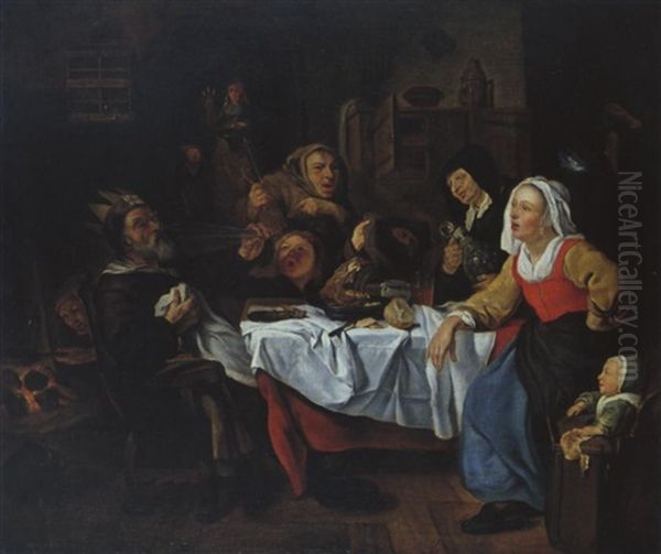 Der Konig Trinkt Oil Painting by Jacob Jordaens