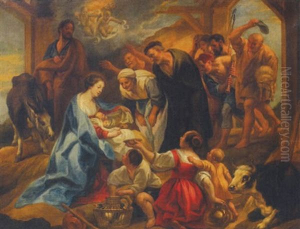 L'adoration Des Bergers Oil Painting by Jacob Jordaens