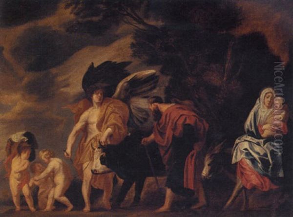 The Flight Into Egypt Oil Painting by Jacob Jordaens