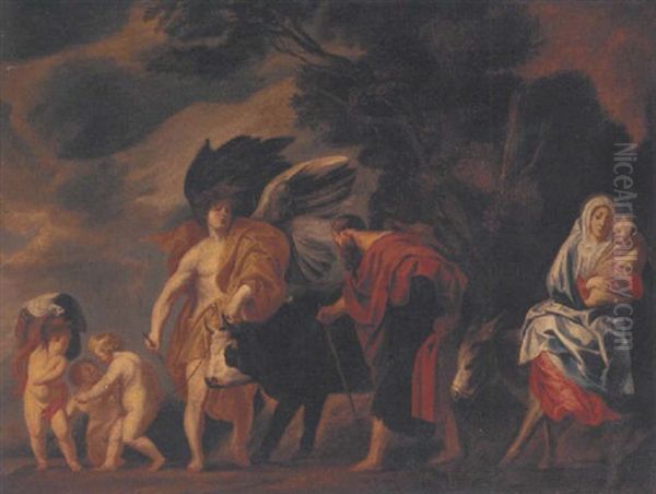 The Flight Into Egypt Oil Painting by Jacob Jordaens