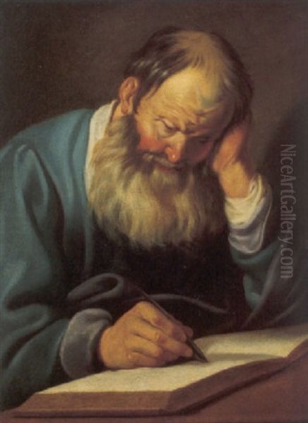 Vecchio Che Scrive Oil Painting by Jacob Jordaens