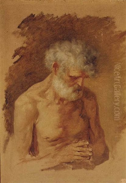 An Old Man At Prayer Oil Painting by Jacob Jordaens