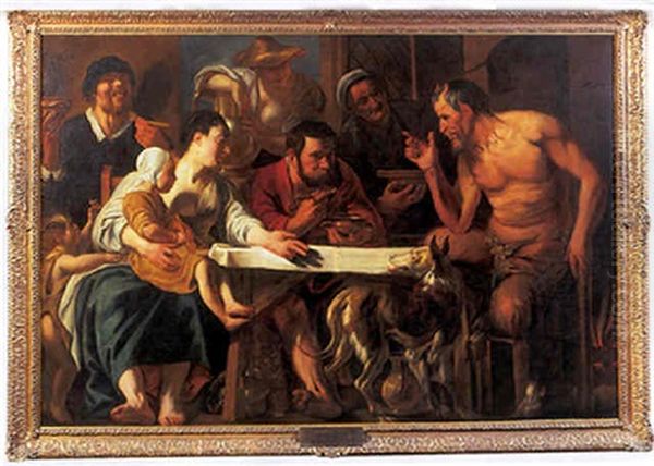 Le Satyre Et Les Paysans Oil Painting by Jacob Jordaens