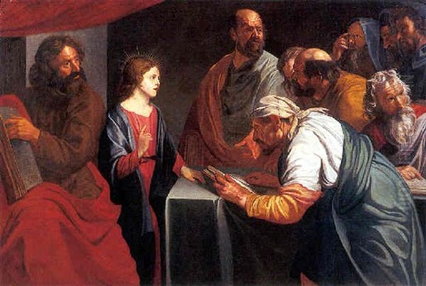 Jesus Parmi Les Docteurs Oil Painting by Jacob Jordaens